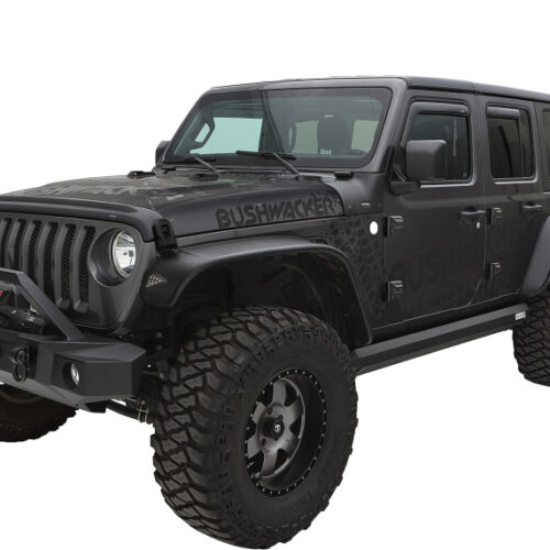 Bushwacker 10923-07 2018+ Jeep Wrangler (JL) Unlimited Flat Style Flares 4pc - Black - Image 6