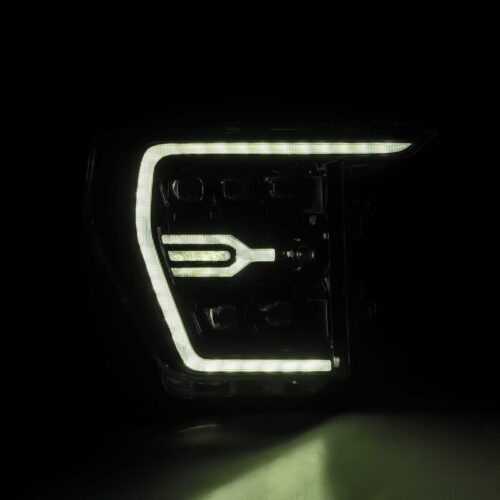 Alternative view of AlphaRex 880138 21-22 Ford F-150 NOVA LED Proj Headlights Plank Style Alpha Blk w/Activ Light/Seq Signal