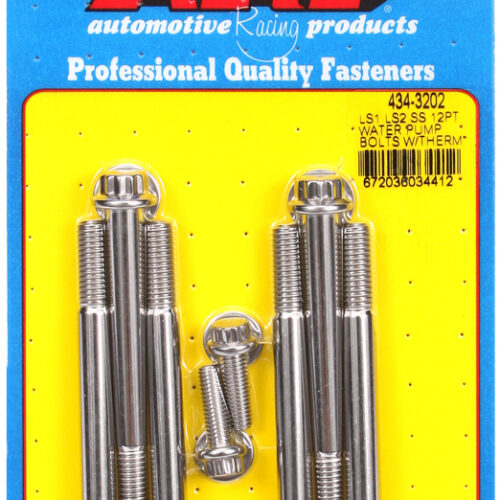 ARP 434-3202 LS1 LS2 SS 12pt Water Pump Bolts w/Thermostat Housing Bolts Kit