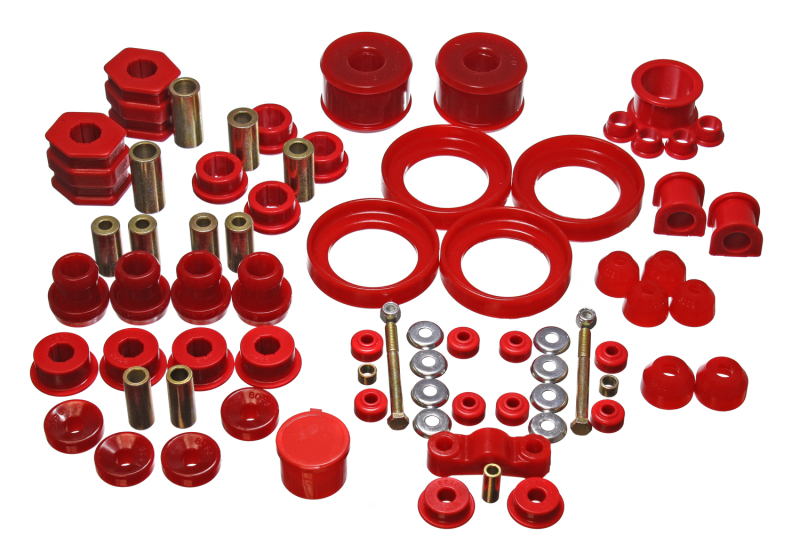 Energy Suspension 16.18110R 96-00 Honda Civic/CRX Red Hyper-Flex Master Bushing Set - Image 4