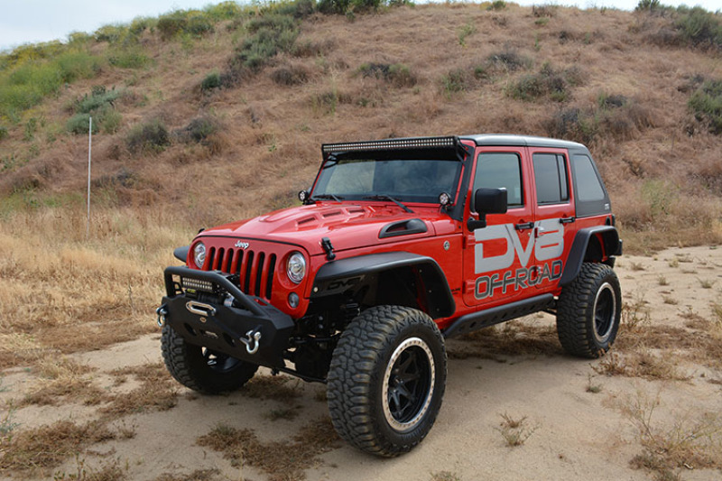 DV8 Offroad HDMB07-02 07-18 Jeep Wrangler JK Metal Heat Dispersion Hood - Primer Black - Image 4