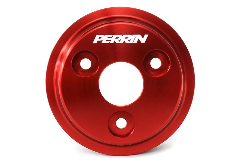 PERRIN 15-21 Subaru WRX / 18-20 Crosstrek / 14-18 FXT Lightweight Water Pump Pulley - Red - Image 4