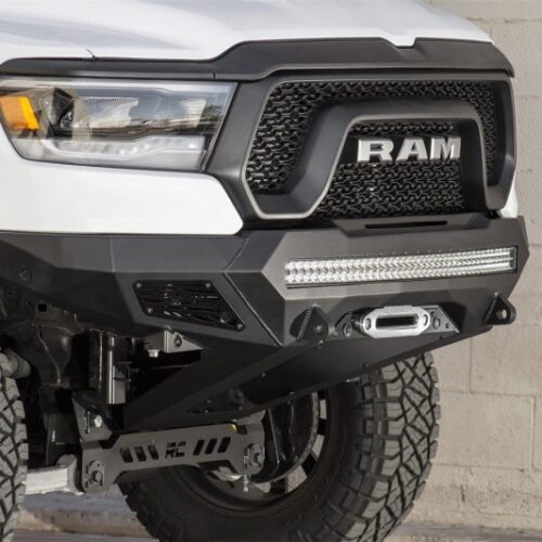 Alternative view of Addictive Desert Designs F611422770103 2019 Ram Rebel 1500 Stealth Fighter Fr Bumper w/Winch&Parking Sensor Mounts