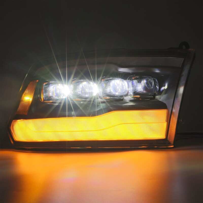 AlphaRex 880541 09-18 Dodge Ram 1500HD NOVA LED Projector Headlights Plank Style Design Alpha Black w/DRL - Image 2