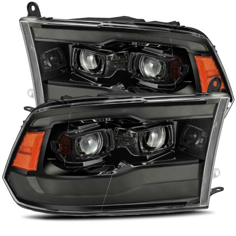 AlphaRex 09-18 Ram 1500HD LUXX Proj Headlight Plnk Style Jet Blk w/Activ Light/Seq Signal/Smoked DRL - Image 2