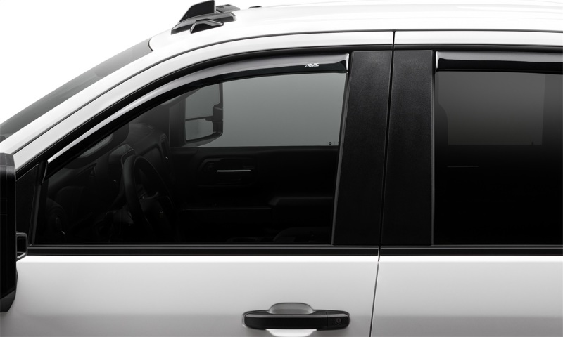 AVS 194805 2019 Chevrolet Silverado 1500 Crew Cab Pickup Ventvisor In-Channel 4pc - Smoke - Image 3