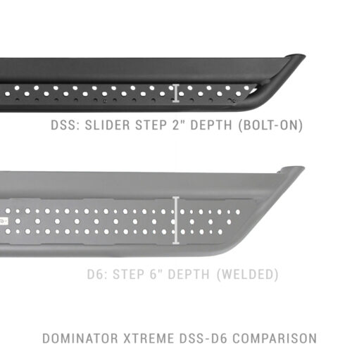 Go Rhino DSS60087T Dominator Extreme DSS Sliders - Tex Blk - 87in
