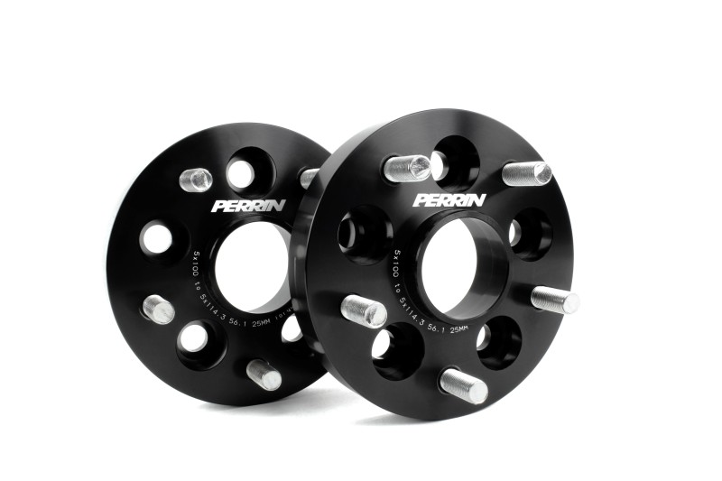 PERRIN Subaru/Toyota/Scion 25mm Wheel Adapter (Bolt-On Type) 5x100 to 5x114.3 w/56mm Hub - Pair