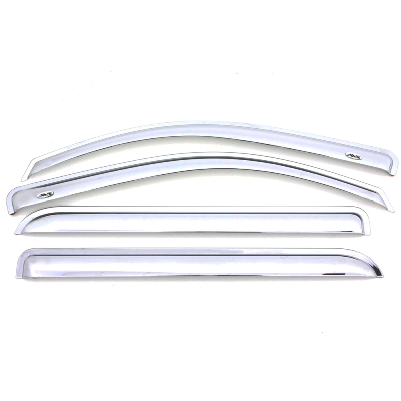 AVS 684166 10-17 Chevy Equinox Ventvisor Outside Mount Front & Rear Window Deflectors 4pc - Chrome - Image 6