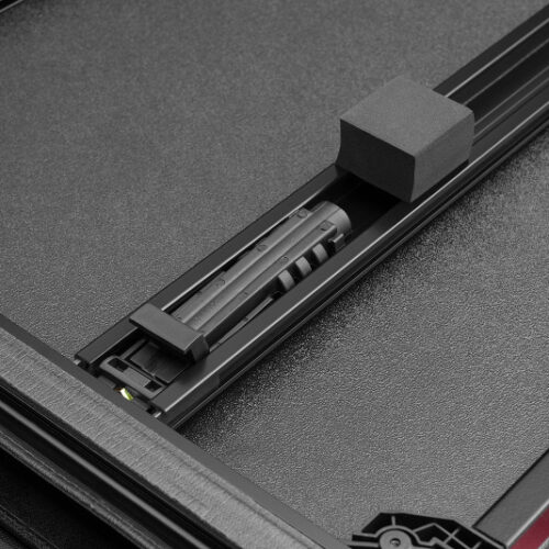 Lund 969250 02-17 Dodge Ram 1500 Fleetside (6.4ft. Bed) Hard Fold Tonneau Cover - Black - Image 9