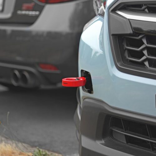 PERRIN 22-26 Subaru WRX / 18-23 Crosstrek / 20-25 OBXT / 17-23 Impreza Tow Hook Kit (Front) - Red - Image 5