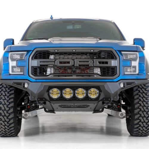 Alternative view of Addictive Desert Designs 17-20 Ford F-150 Raptor Bomber Front Bumper w/ 4 Rigid 360 6in Round Mounts