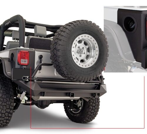 Bushwacker 07-18 Jeep Wrangler Trail Armor Rear Corners - Black