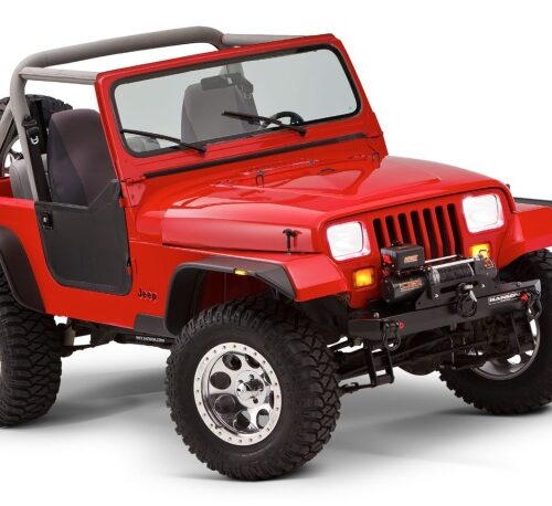 Bushwacker 10924-07 87-95 Jeep Wrangler Flat Style Flares 4pc Excludes Renegade - Black - Image 4