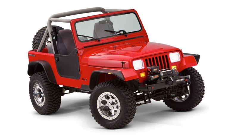 Bushwacker 10924-07 87-95 Jeep Wrangler Flat Style Flares 4pc Excludes Renegade - Black - Image 4