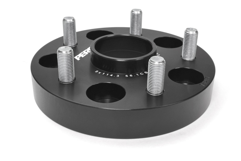 PERRIN Subaru 25mm Wheel Spacers 5x114.3 BP w/56mm Hub - Black - Image 5