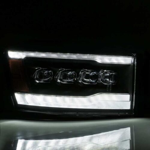AlphaRex 880536 06-08 Dodge Ram 1500HD NOVA LED ProjHeadlights Plank Style Blk w/Seq Signal/DRL/Amber LED - Image 5