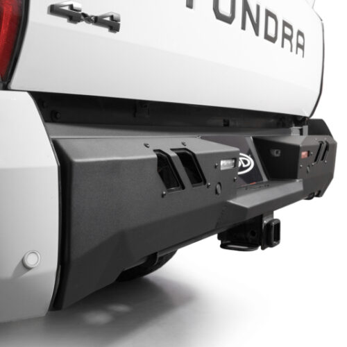 Addictive Desert Designs 2022+ Toyota Tundra Black Label Rr Bumper - Hammer Blk w/ Satin Blk Panels - Image 4