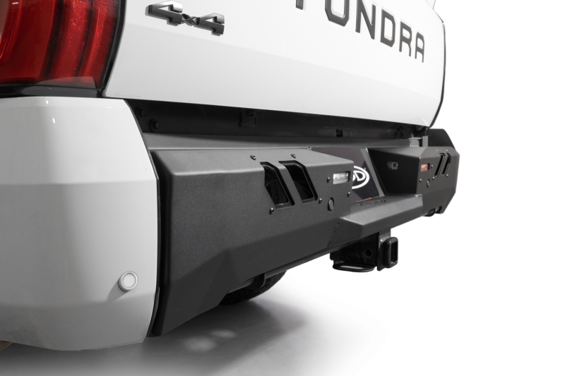 Addictive Desert Designs 2022+ Toyota Tundra Black Label Rr Bumper - Hammer Blk w/ Satin Blk Panels - Image 4