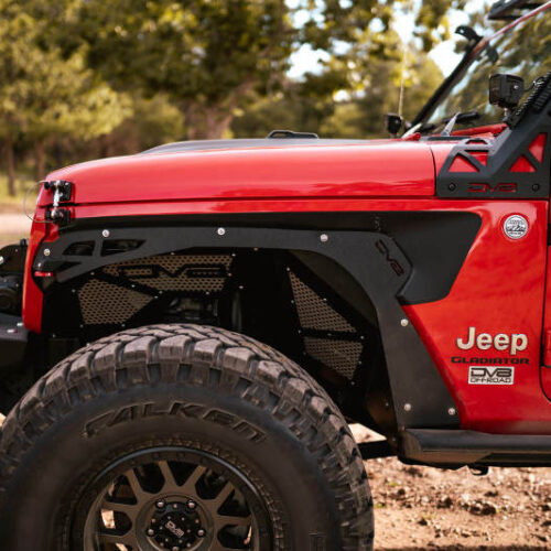 DV8 Offroad INFEND-03FB 2018+ Jeep Wrangler JL Front Inner Fenders - Black - Image 10