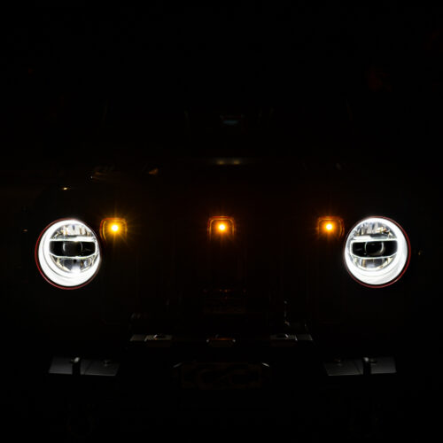 DV8 Offroad GRJL-02 2018+ Jeep JL Grill Amber Marker Lights