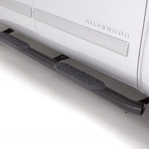 Lund 23889008 15-18 Ford F-150 SuperCrew 5in. Oval Curved Steel Nerf Bars - Black