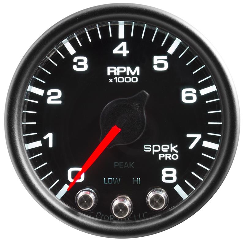 Autometer Spek-Pro Gauge Fuel Press 2 1/16in 30psi Stepper Motor W/Peak & Warn Blk/Blk - Image 9