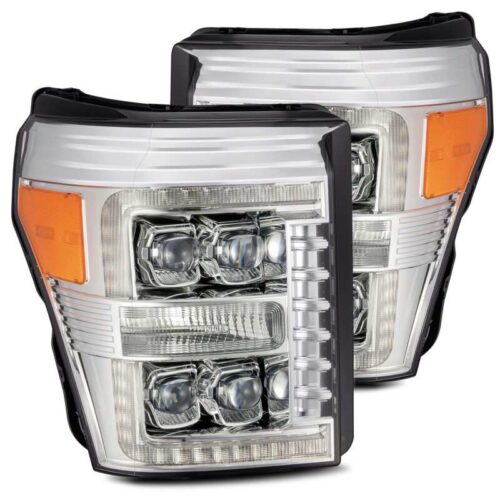 Alternative view of AlphaRex 11-16 Ford F-350 SD NOVA LED Proj Headlights Plank Style Chrm w/Activ Light/Seq Signal