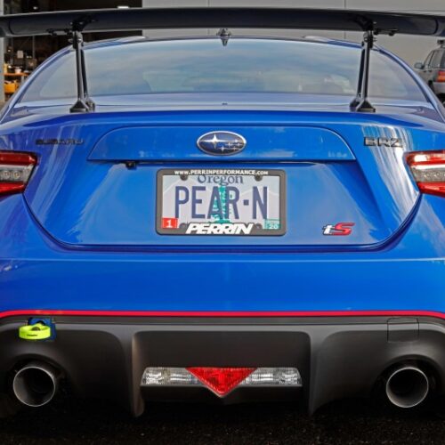 PERRIN 13-25 Subaru BRZ / 13-20 Scion FRS & Toyota 86 / 22-25 GR86 Tow Hook Kit (Rear) - Neon Yellow