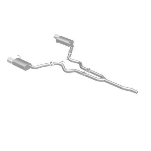 MagnaFlow 19097 Cat Back, SS, 2.5in, Street, Dual Split Polished 4.5in Tips 2015 Ford Mustang Ecoboost - Image 3