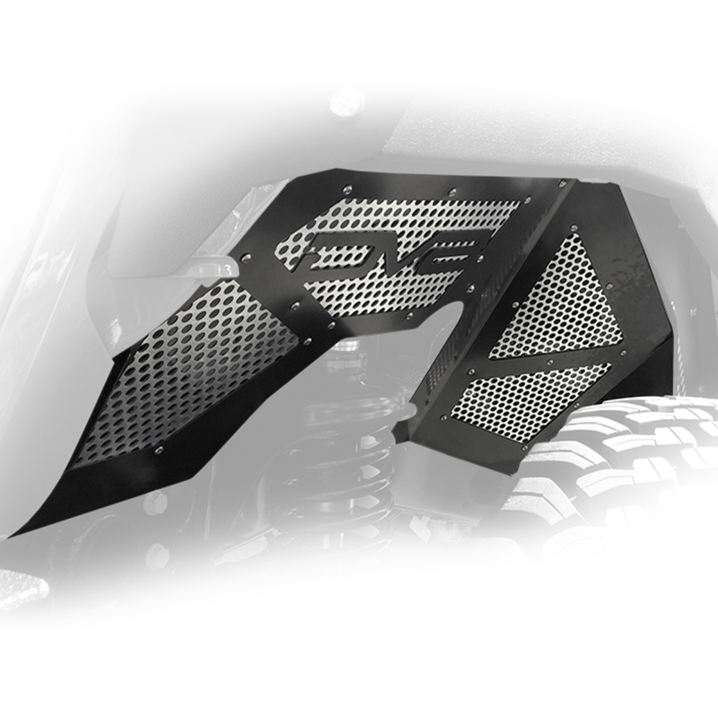 DV8 Offroad INFEND-03FB 2018+ Jeep Wrangler JL Front Inner Fenders - Black - Image 7