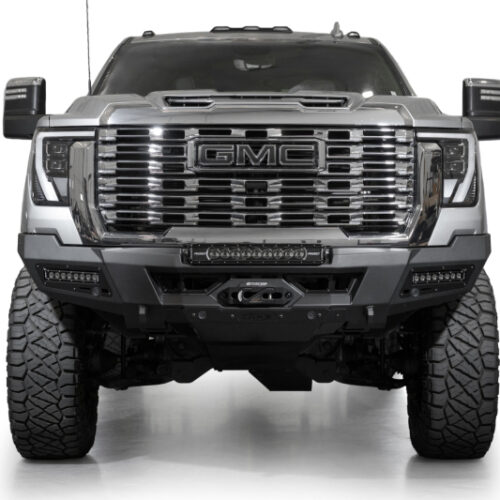 Alternative view of Addictive Desert Designs 24+ GMC 2500/3500 Phantom Front Bumper w/Winch- Hammer Black