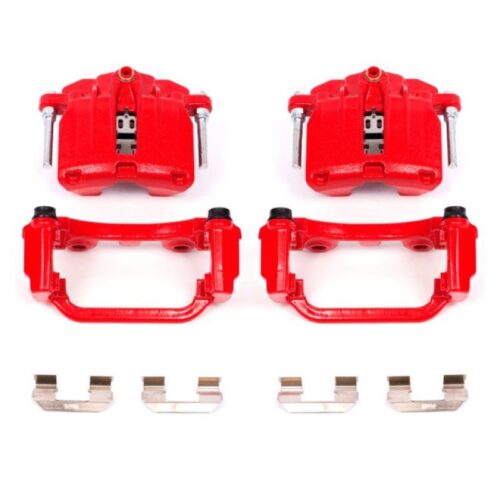 Power Stop 00-03 Cadillac DeVille Rear Red Calipers w/Brackets - Pair
