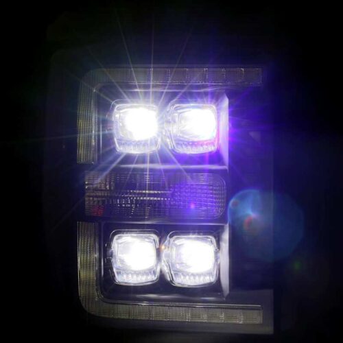 AlphaRex 11-16 Ford F-350 SD NOVA LED Proj Headlights Plank Style Chrm w/Activ Light/Seq Signal - Image 7