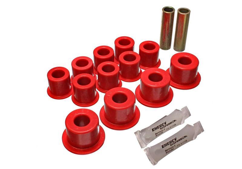 Energy Suspension 82-04 GM S-10/S-15 Pickup 2WD / 82-04 S-10 Blazer Red Rear Leaf Spring Bushing Set - Image 3