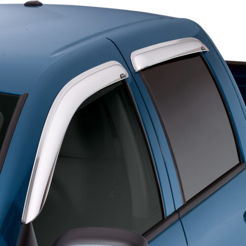 Alternative view of AVS 2019 RAM 1500 Crew Cab Ventvisor Outside Mount Front & Rear Window Deflectors 4pc - Chrome