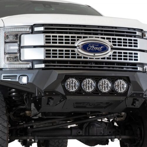Addictive Desert Designs 17-20 Ford Super Duty Bomber Front Bumper w/ Mounts For 4 Rigid 360 6in