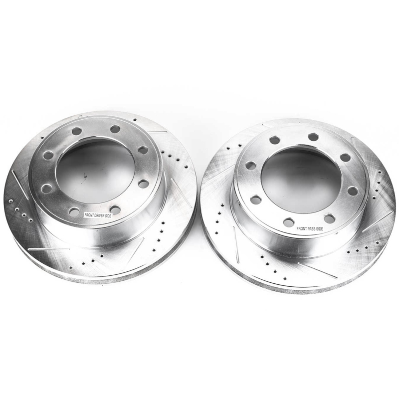 Power Stop 00-05 Ford Excursion Front Evolution Drilled & Slotted Rotors - Pair - Image 6