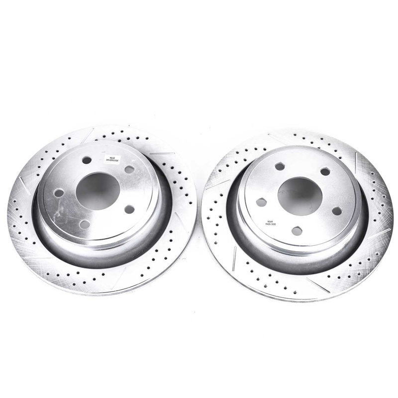 Power Stop 07-09 Chrysler Aspen Rear Evolution Drilled & Slotted Rotors - Pair - Image 3