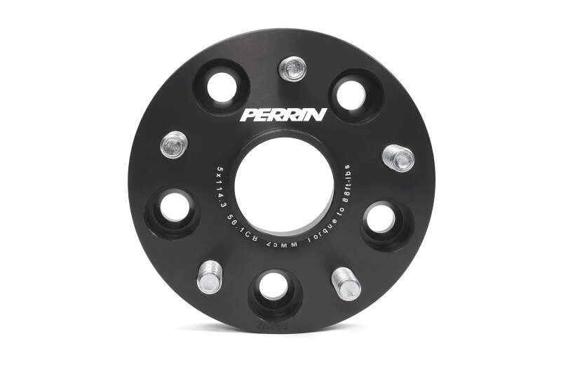 PERRIN Subaru 25mm Wheel Spacers 5x114.3 BP w/56mm Hub - Black - Image 10