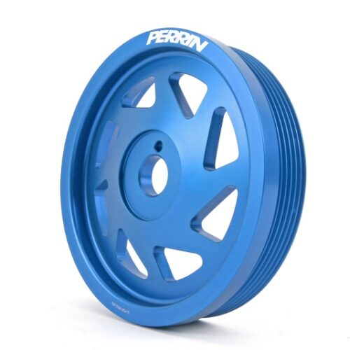 PERRIN 15-18 Subaru WRX / 13-20 BRZ / 14-18 FXT / 13-16 Crosstrek Lightened Crank Pulley - Blue - Image 2