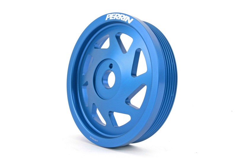 PERRIN 15-18 Subaru WRX / 13-20 BRZ / 14-18 FXT / 13-16 Crosstrek Lightened Crank Pulley - Blue - Image 2