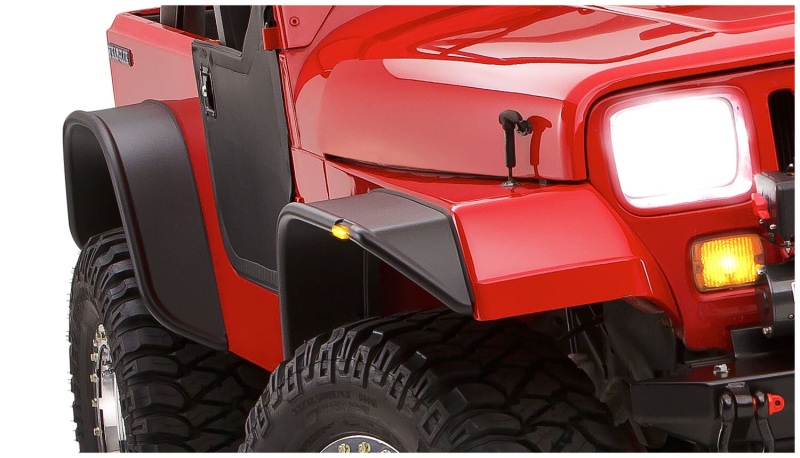 Bushwacker 10924-07 87-95 Jeep Wrangler Flat Style Flares 4pc Excludes Renegade - Black - Image 5