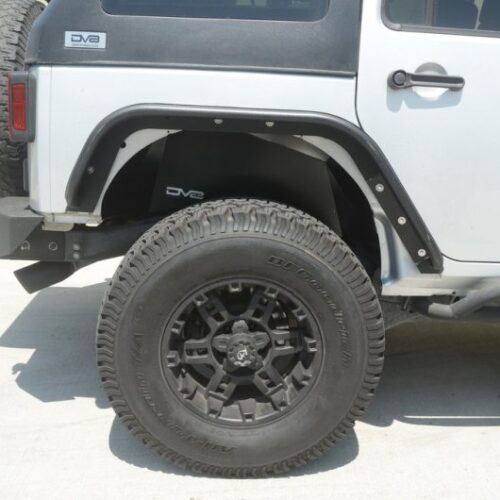 DV8 Offroad INFEND-01RB 07-18 Jeep Wrangler JK Rear Aluminum Inner Fender - Black - Image 5