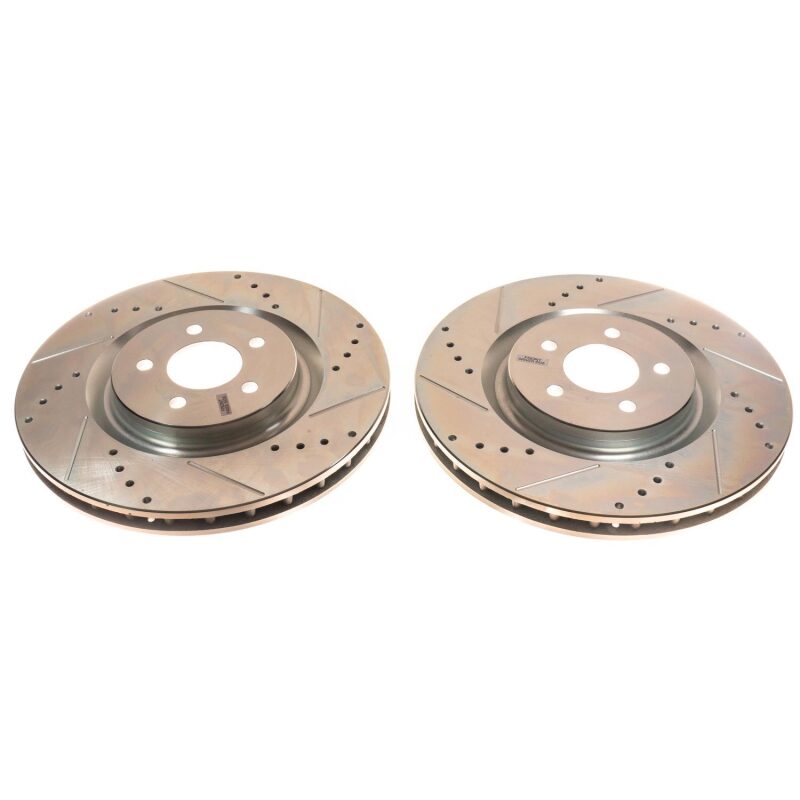 Power Stop 07-14 Ford Mustang Front Evolution Drilled & Slotted Rotors - Pair - Image 3