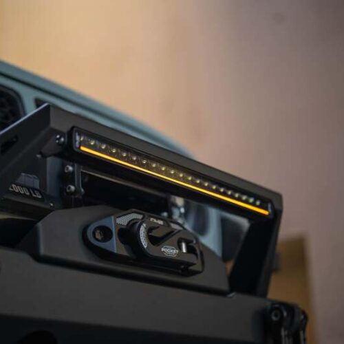 DV8 Offroad BE20SW105W-H 20in Halo Elite Single Row Light Bar with Accent Light - White/Amber - Image 2