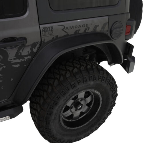 Bushwacker 10923-07 2018+ Jeep Wrangler (JL) Unlimited Flat Style Flares 4pc - Black - Image 7