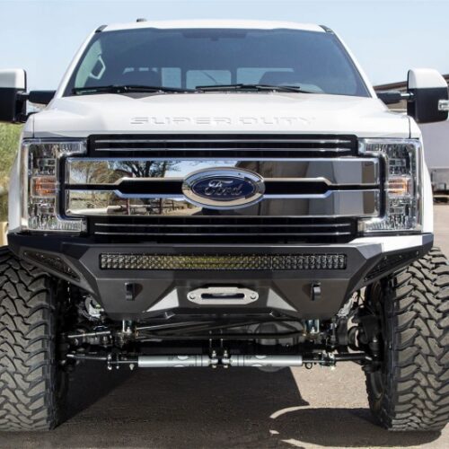 Alternative view of Addictive Desert Designs 17-18 Ford F-250 Super Duty Stealth Fighter Front Bumper w/ Winch Mounts