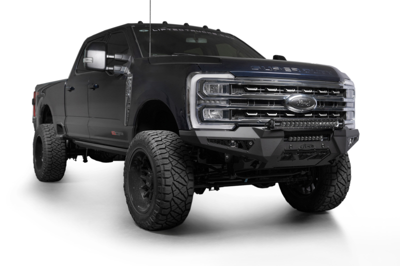 Addictive Desert Designs 2023+ Ford Super Duty HoneyBadger Front Bumper w/ Top Hoop - Image 8
