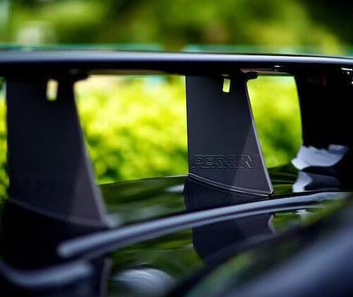 PERRIN 02-07 Subaru STI Wing Stabilizer - Black - Image 2